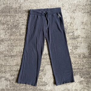 VTG Y2K Polo Jean Co Ralph Lauren Baggy Flare Elastic Band Blue Sweatpants